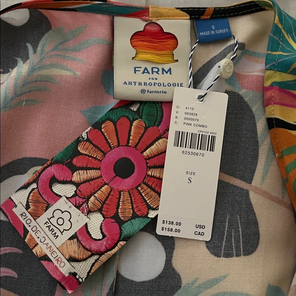 Farm Rio Tropical Print Wrap Top - Picture 13 of 13